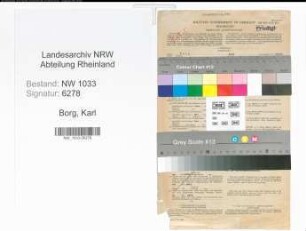 Entnazifizierung Karl Borg , geb. 20.05.1917 (Polizeibeamter)
