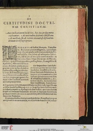 De certitvdine doctrinae Christianae