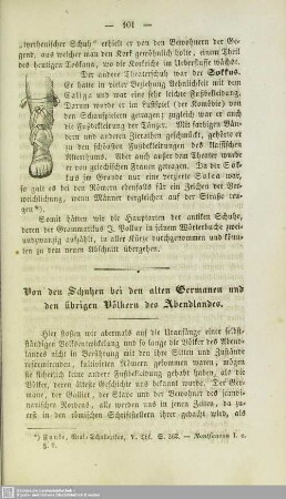 Von den Schuhen bei den alten Germanen und den übrigen Völkern des Abendlandes
