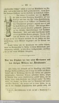 Von den Schuhen bei den alten Germanen und den übrigen Völkern des Abendlandes