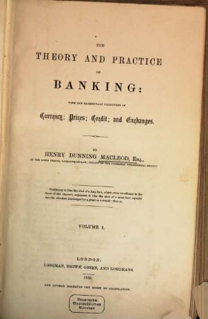 The theory and practice of banking. 1