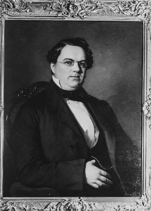 Gliemann, Albert: Porträt Heinrich Marschner (1795-1861; Komponist). Öl auf Leinwand; 90 x 70 cm. Staatsoper Dresden. Ausstellung Große Männer Sachsens. 13. Mai bis 3. September 1939, Sächsischer Kunstverein Dresden