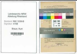 Entnazifizierung Kurt Braun , geb. 00.00.0000 (Bergbaubeamter)