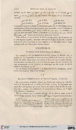 Chapitre II: Inscriptions de la seconde époque du Mequâs