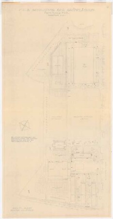 Gartenanlage Werksgelände Flugmotorenwerke Ostmark, Brünn (?): Lageplan östlicher Teil 1:500
