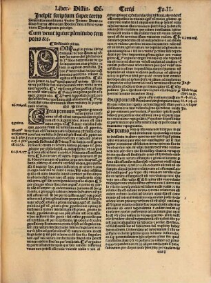 ... liber doctoris Subtilis fratris Joannis Duns Scoti ordinis Minorum super sententias, 3. Tertius liber doctoris Subtilis fratris Joannis Duns Scoti ordinis Minorum super sententias