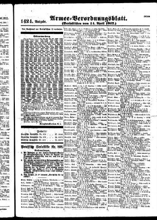1424.Ausgabe. Samstag, 14. April 1917