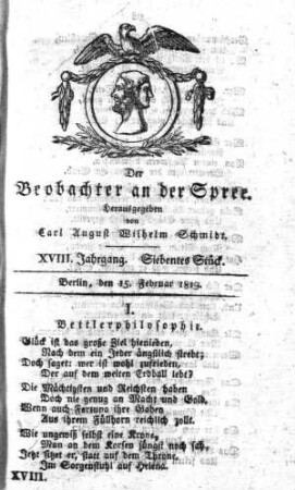 7. Stueck, 15. Februar 1819