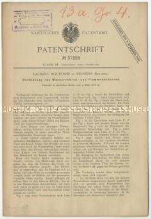 Patentschrift über Verbindungen von Wasserröhren- und Flammrohrkessel, Patent-Nr. 37299