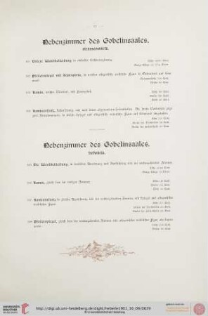 Nebenzimmer des Gobelinsaales (Nr. 101-108)