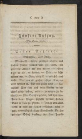 Erster Auftritt. Marinelli. Der Prinz.