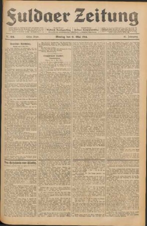 Ausgabe vom Montag, den 11. Mai 1914.
