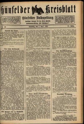 Ausgabe vom Dienstag, den 07. April 1925.