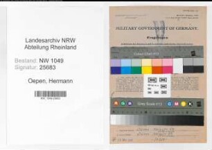 Entnazifizierung Hermann Oepen , geb. 01.09.1897 (Lokfuehrer)