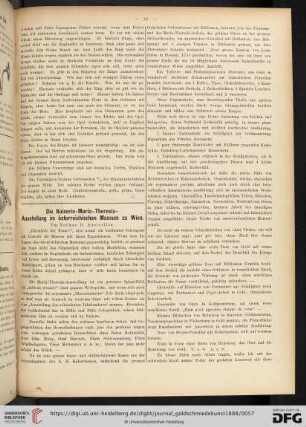 Die Kaiserin-Maria-Theresia-Ausstellung im österreichischen Museum zu Wien