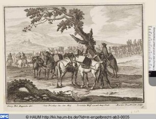 Bagage, Reiterei und Infanterie