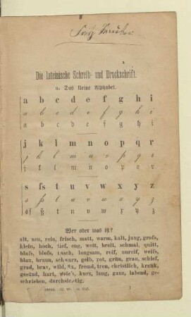 Die lateinische Schreib- und Druckschrift