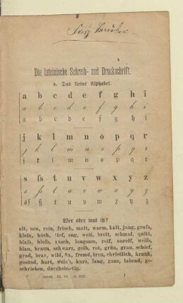 Die lateinische Schreib- und Druckschrift