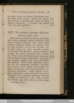 XXV. De salutari precum efficacia.