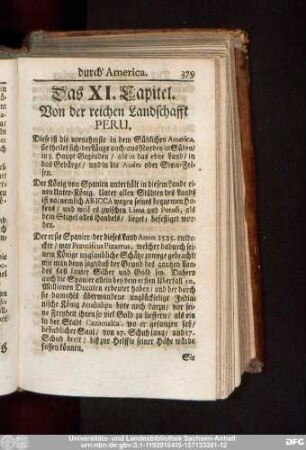 Das XI. Capitel. Von der reichen Landschafft Peru.