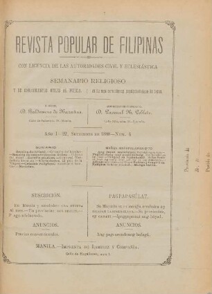 Ano 1, Num. 4, 22 Septiembre 1888