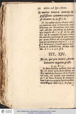 LIB. I. TIT. XIV. De eo, qui pro tutore, prove Curatore negotia gessit
