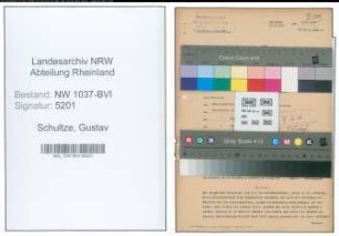 Entnazifizierung Gustav Schultze , geb. 05.09.1899 (Gerichtsvollzieher)
