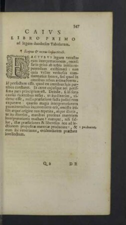 Caius libro primo