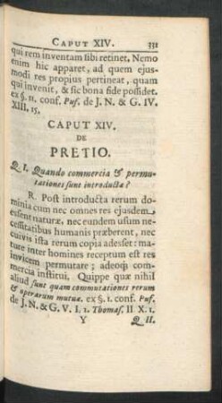 Caput XIV. De Pretio