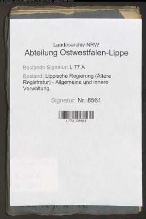 Landstraße (Chaussee) von Schieder bis an die Grenze bei Harzberg und Brakelsiek.- (Distrikt H)