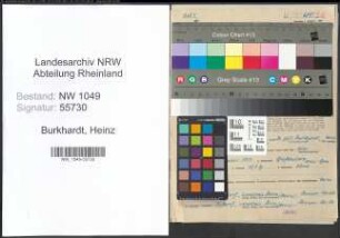 Entnazifizierung Heinz Burkhardt , geb. 22.12.1911 (Studienrat)