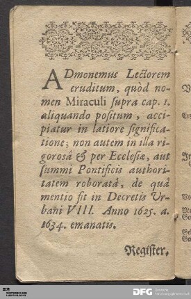 Admonemus Lectorem eruditum...
