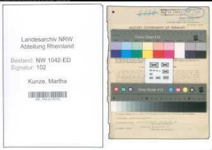 Entnazifizierung Martha Kunze , geb. 27.09.1920 (Lehrerin)