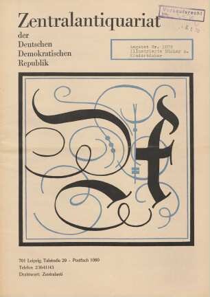 Nr. 1079: Illustrierte Bücher u. Kinderbücher