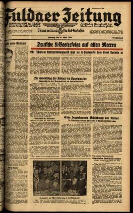 Ausgabe vom Dienstag, den 21. April 1942.