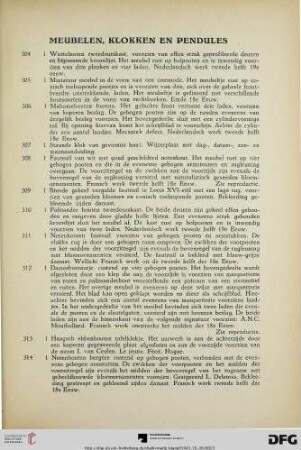 Meubelen, klokken en pendules (Nr. 304-463c)