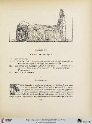 Chapitre VII: La vie artistique
