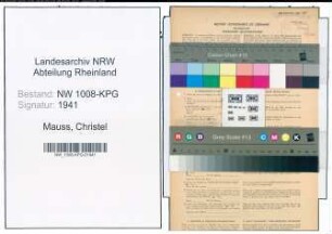 Entnazifizierung Christel Mauss , geb. 27.06.1921 (Sparkassenangestellte)