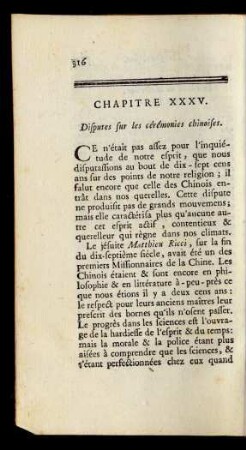 Chapitre XXXV. Disputes sur les cérémonies chinoises