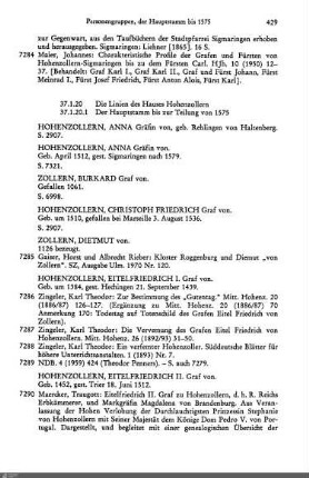 37.1.20 Die Linien des Hauses Hohenzollern