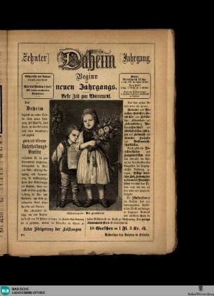Karlsruher Tagblatt, Daheim. Zehnter Jahrgang