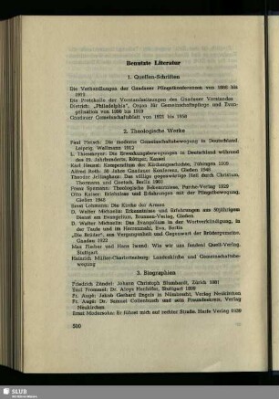 Benutzte Literatur