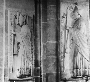 Bamberg, Dom, Bischofsgrabmäler Fürstbischof Ekbert von Andechs-Meranien; Fürstbischof Berthold von Leiningen (gestorben 1237 bzw. 1285)