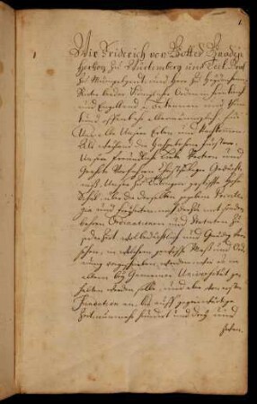 "Wir Friderich von Gottes Gnaden Hertzog [...]"