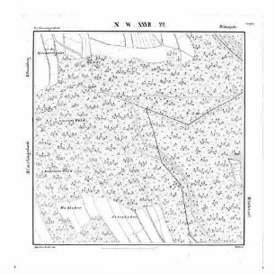 Kartenblatt NW XXVII 22 Stand 1836