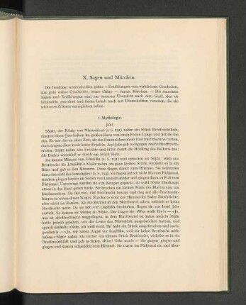 X. Sagen und Märchen.