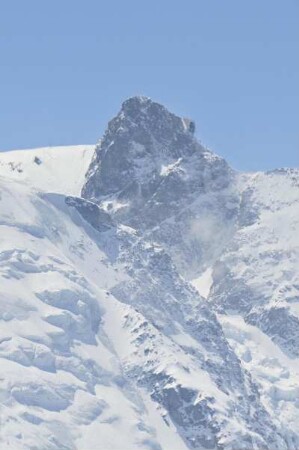 Zermatt - Kleines Matterhorn : Blick vom 3089 m hohen Gornergrat zum Kleinen Matterhorn (3883 m). Aufgenommen am 17. Mai 2010 bei Zermatt