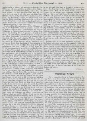 694-696 Literarische Notizen