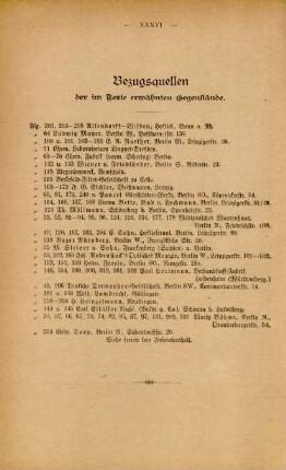 Bezugsquellen der im Texte erwähnten Gegenstände