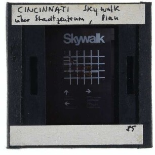 Cincinnati, Plan der Skywalks im Stadtzentrum